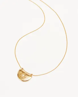 18k Gold Vermeil Lotus Locket Necklace