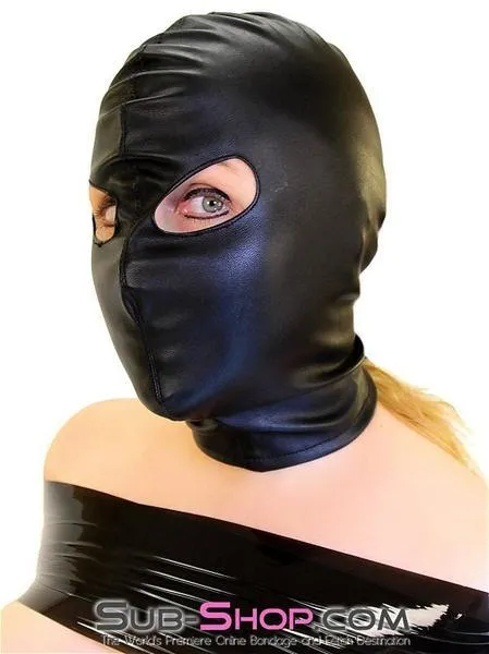 9022DL      Open Eyes Lacing Full Bondage Hood - MEGA Deal