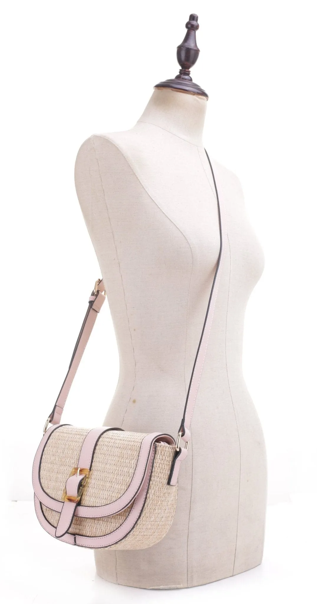 93128 Carmen Woven Straw Crossbody