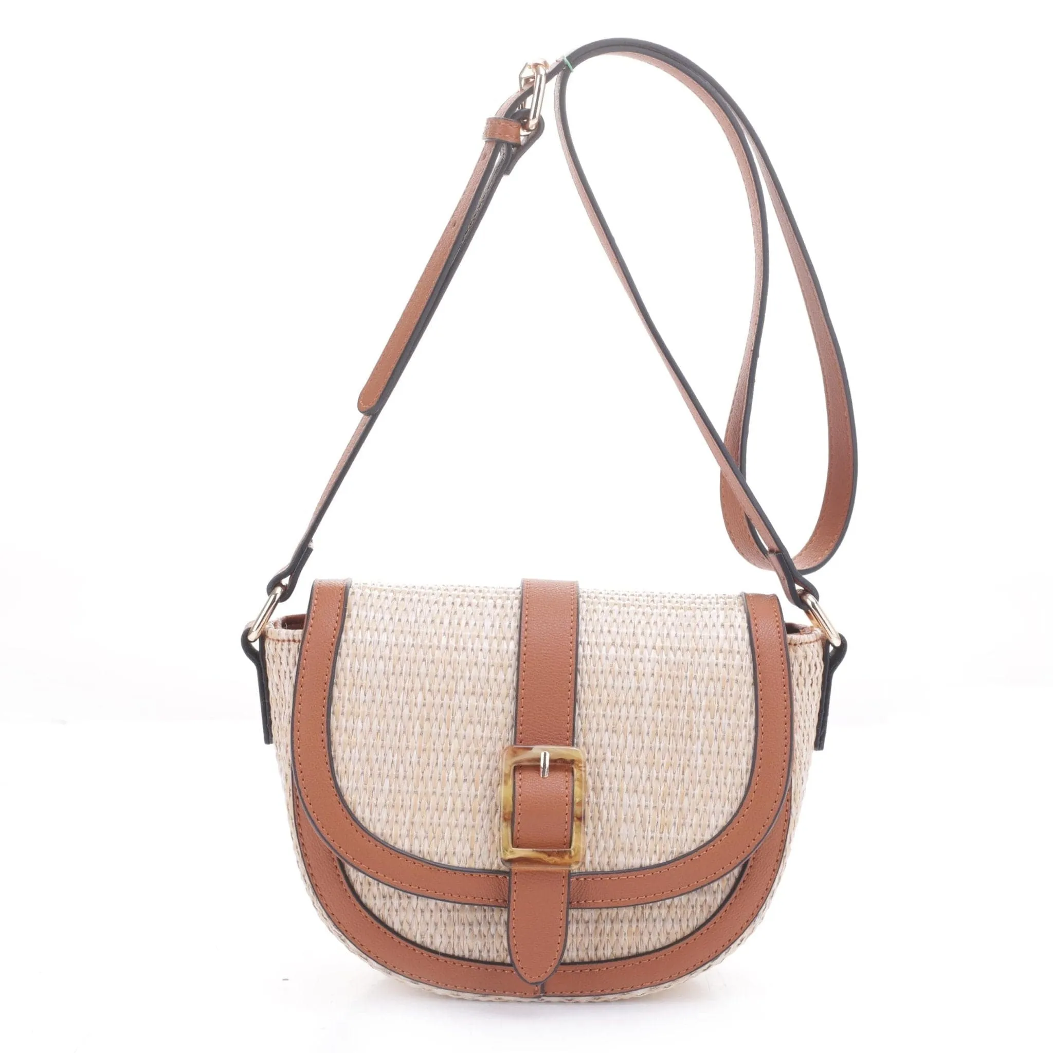 93128 Carmen Woven Straw Crossbody