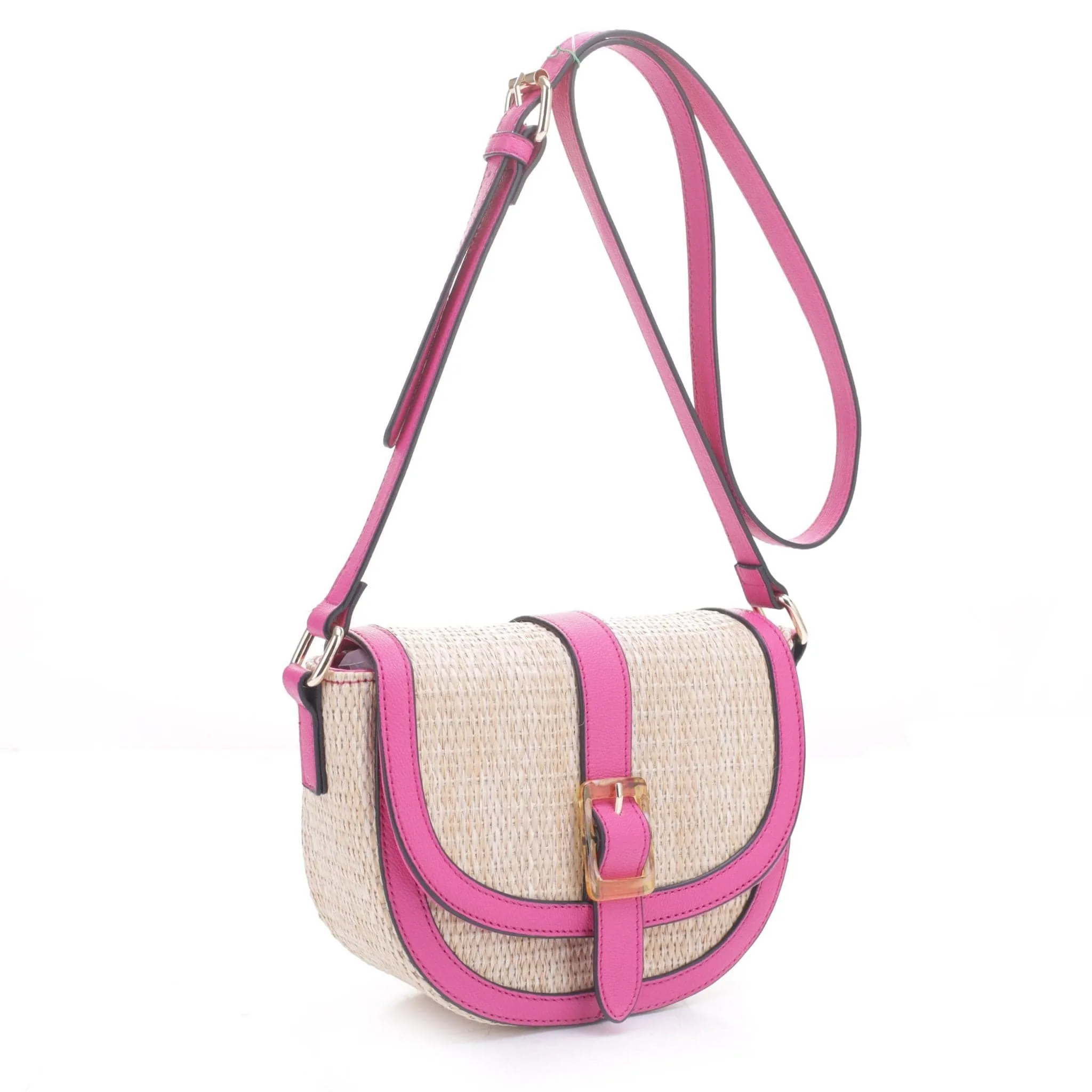 93128 Carmen Woven Straw Crossbody