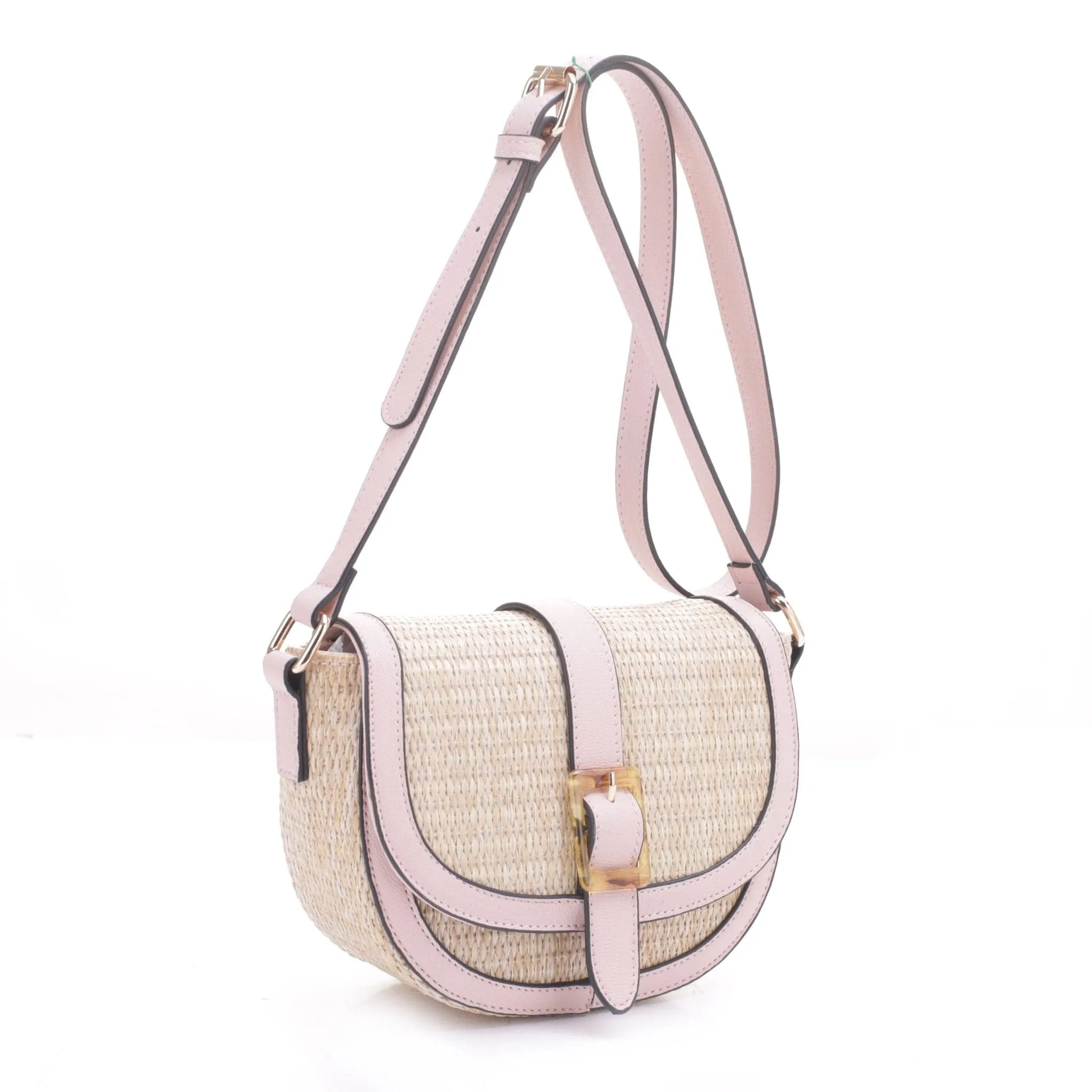 93128 Carmen Woven Straw Crossbody