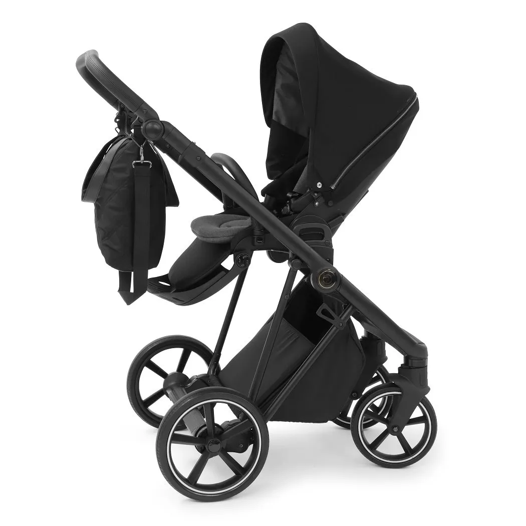 BabyStyle Prestige Vogue Pram Travel System (Black/Black/Ebony) with Isofix Base