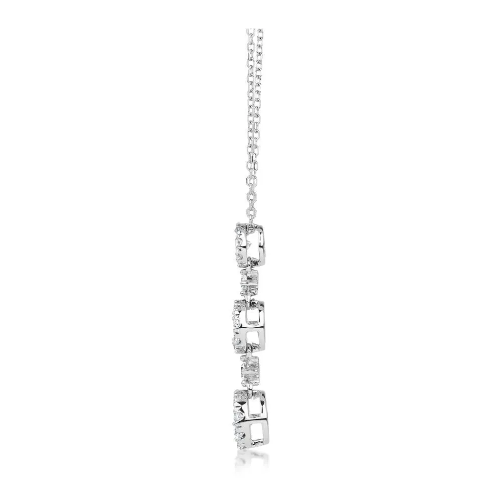 Celeste Round Brilliant Pendant with 0.63 carats* of diamond simulants in 10 carat white gold