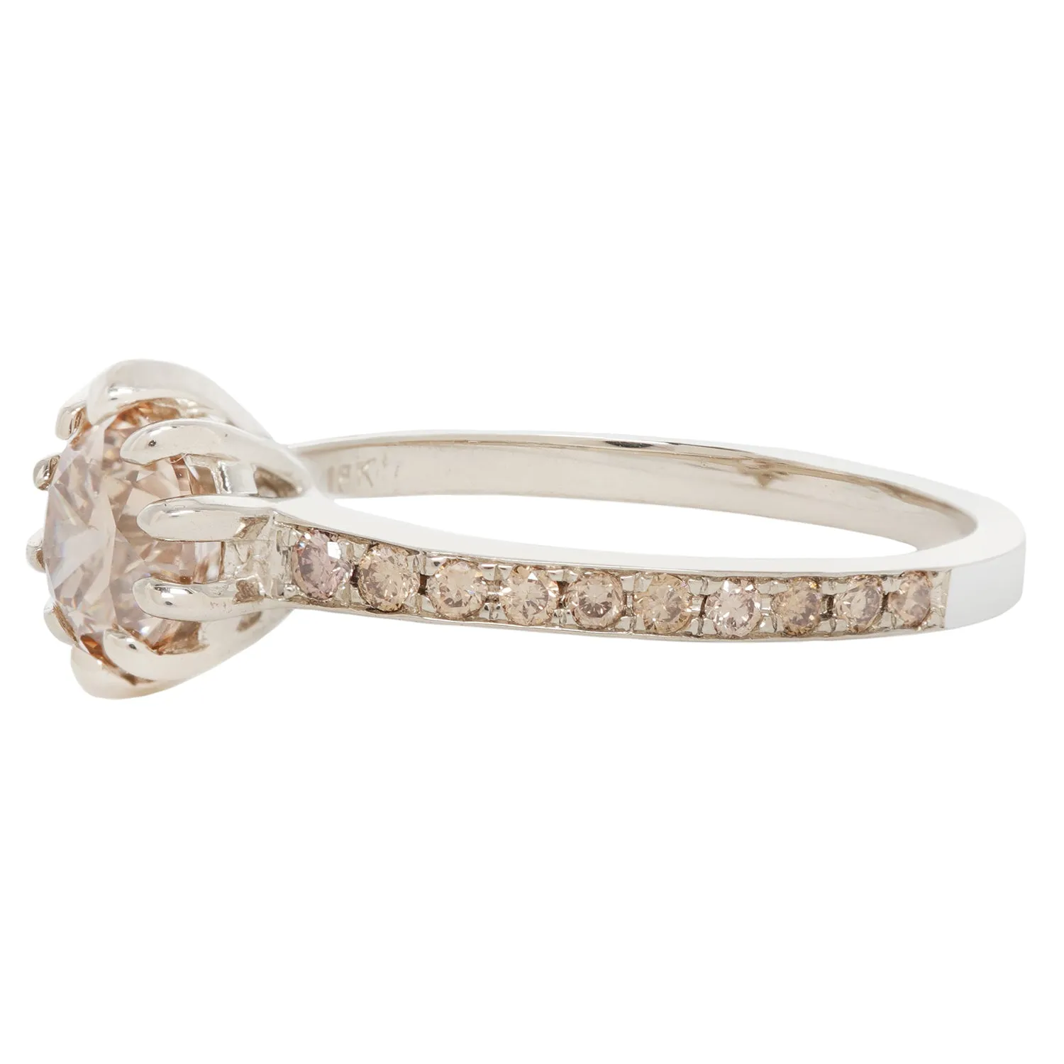 Champagne Pavé Diamond Soirée Ring