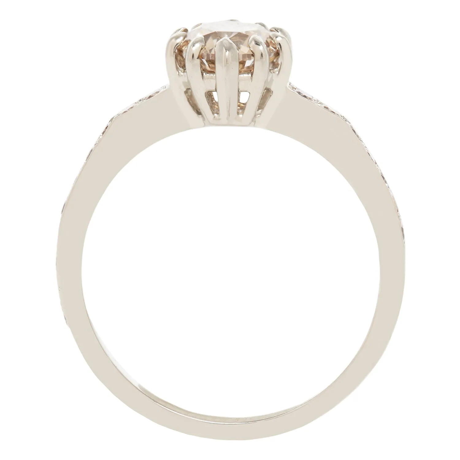 Champagne Pavé Diamond Soirée Ring