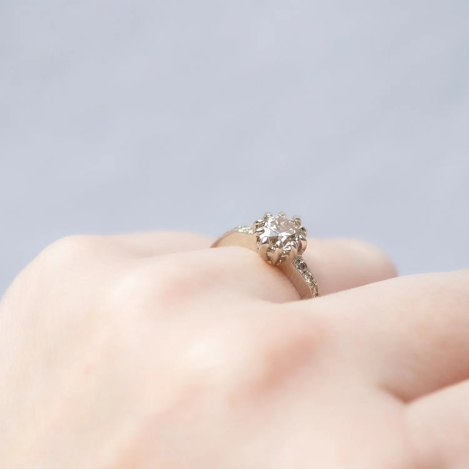 Champagne Pavé Diamond Soirée Ring