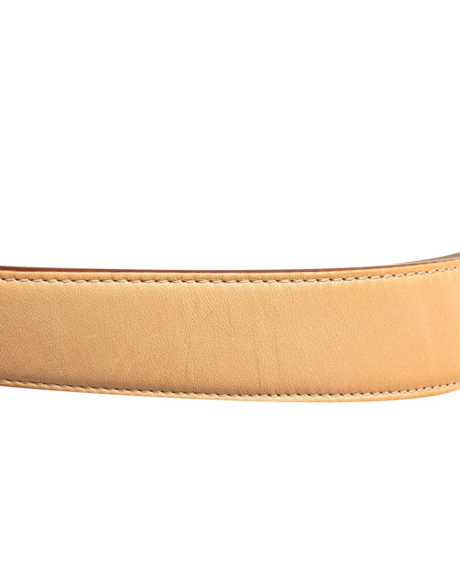 Classic Leather Belt with Metal Buckle