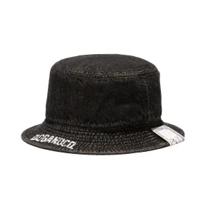 DENIM FLAG HAT - Black