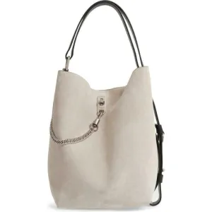 Givenchy Bucket Bag Medium Gv Calfskin Suede Beige Leather Tote