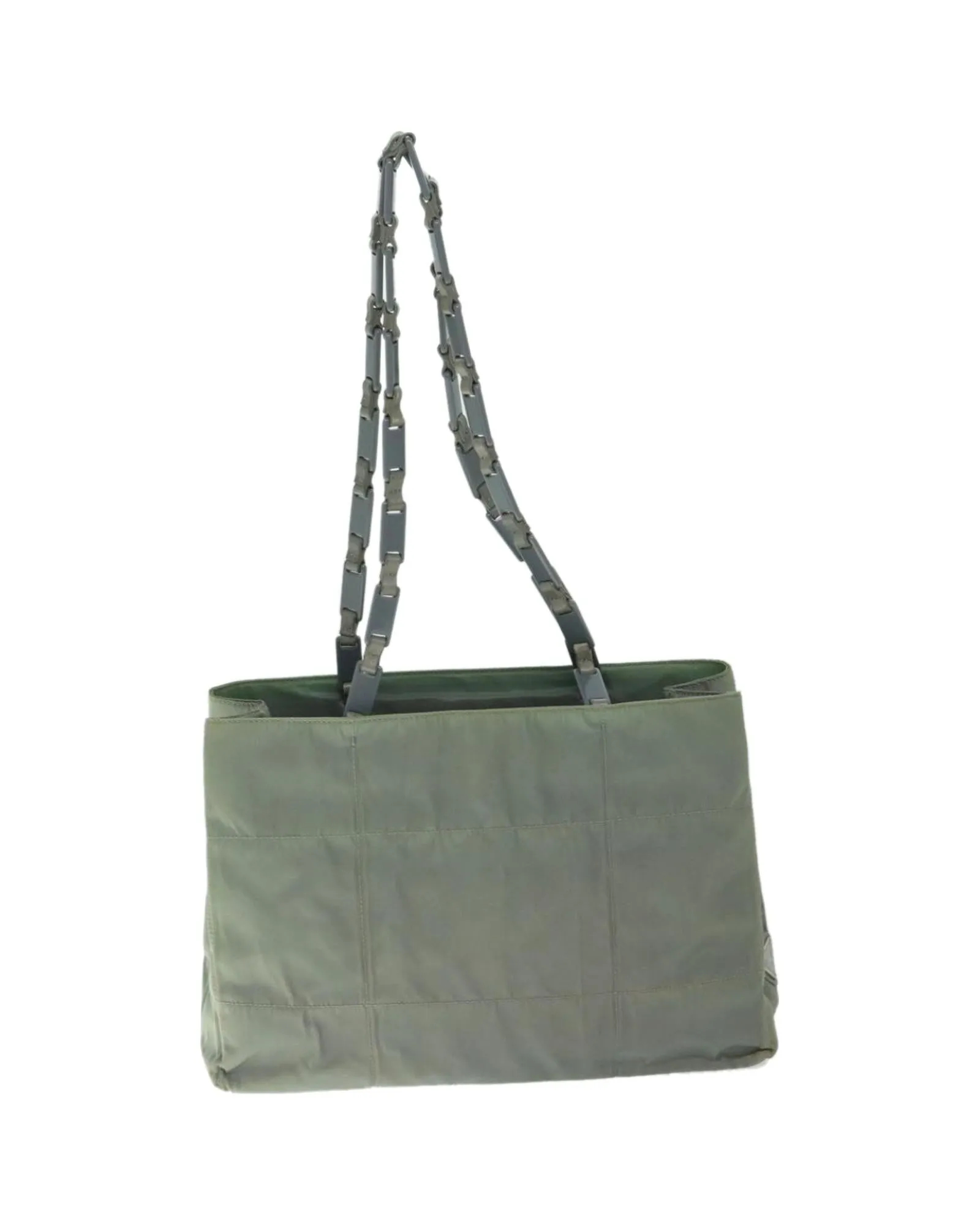 Gray Nylon Tote Bag by a Luxury Designer