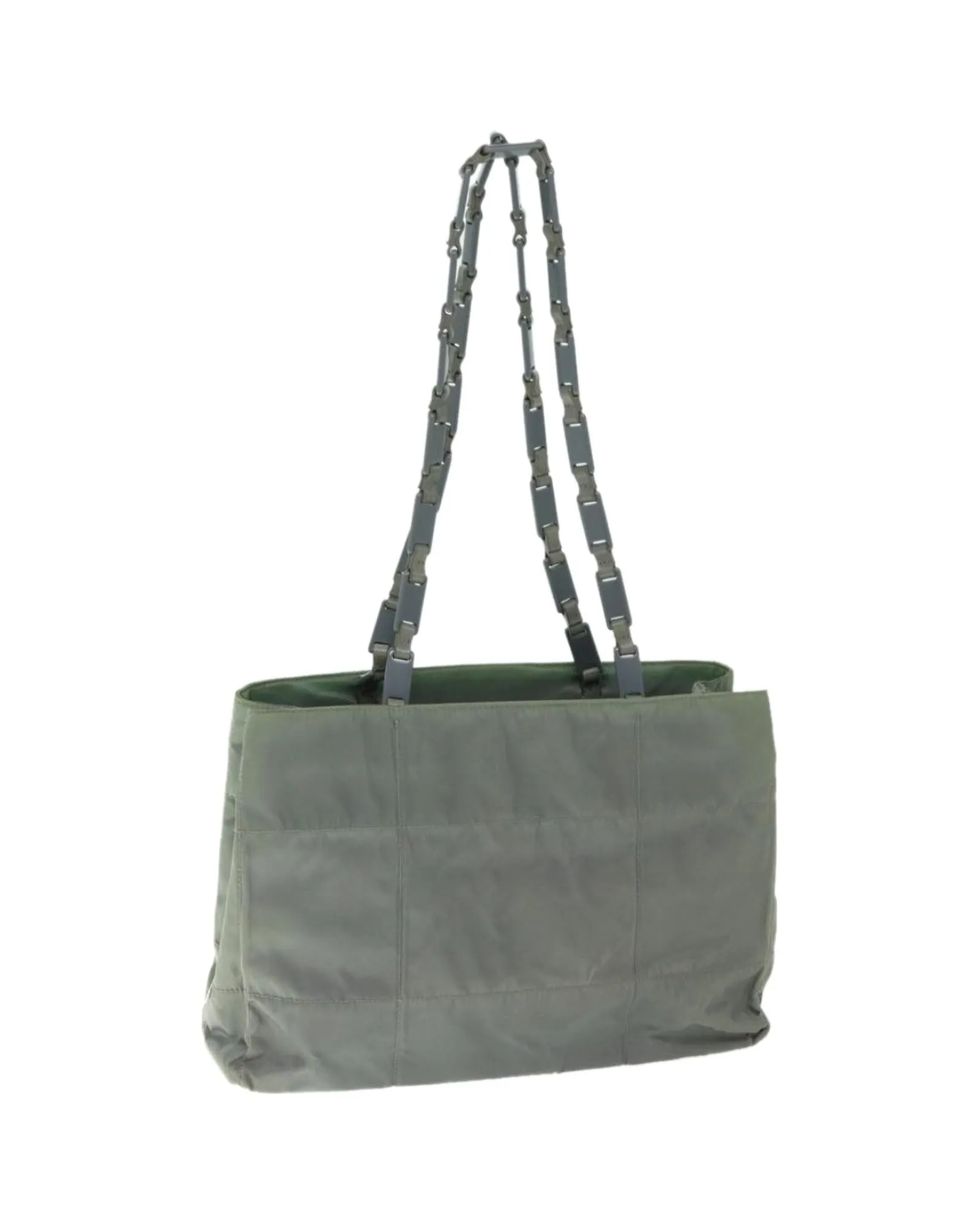 Gray Nylon Tote Bag by a Luxury Designer