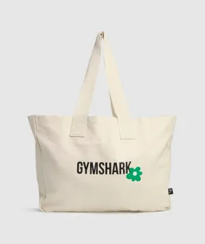 Gymshark Work For it Oversized Tote - Ecru White