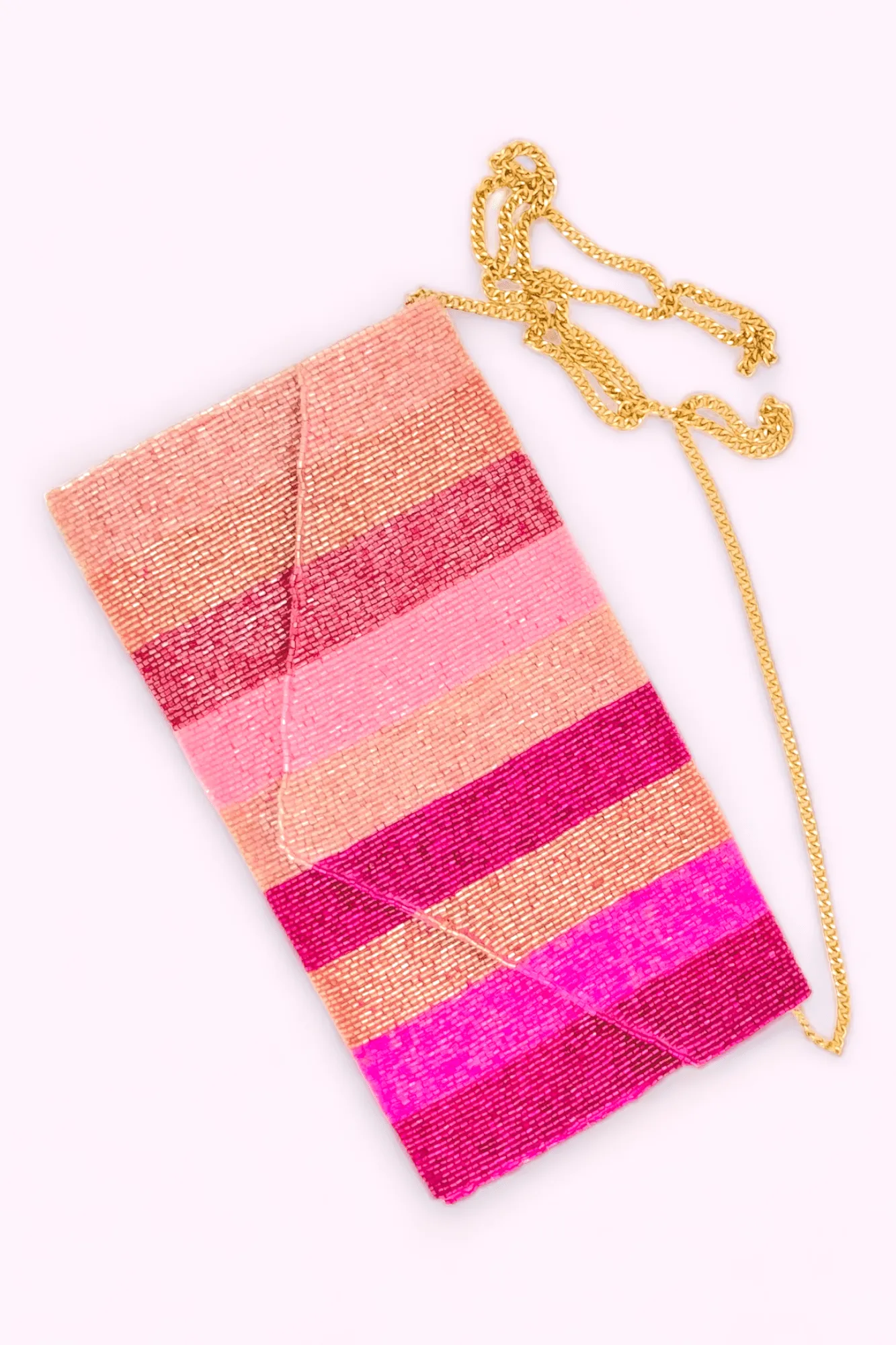 Jane Stripe Pink Clutch