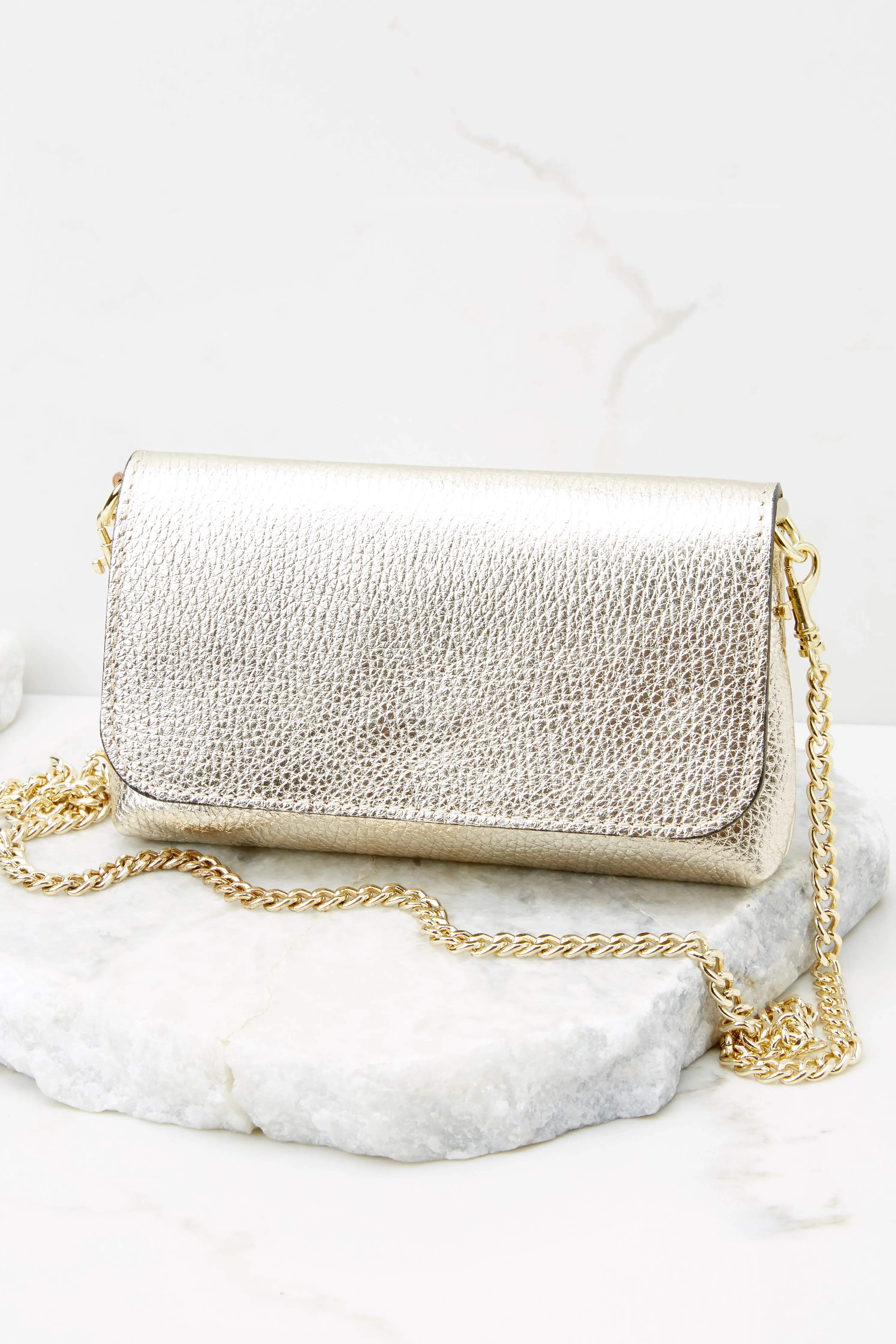 Little Lady Gold Leather Bag