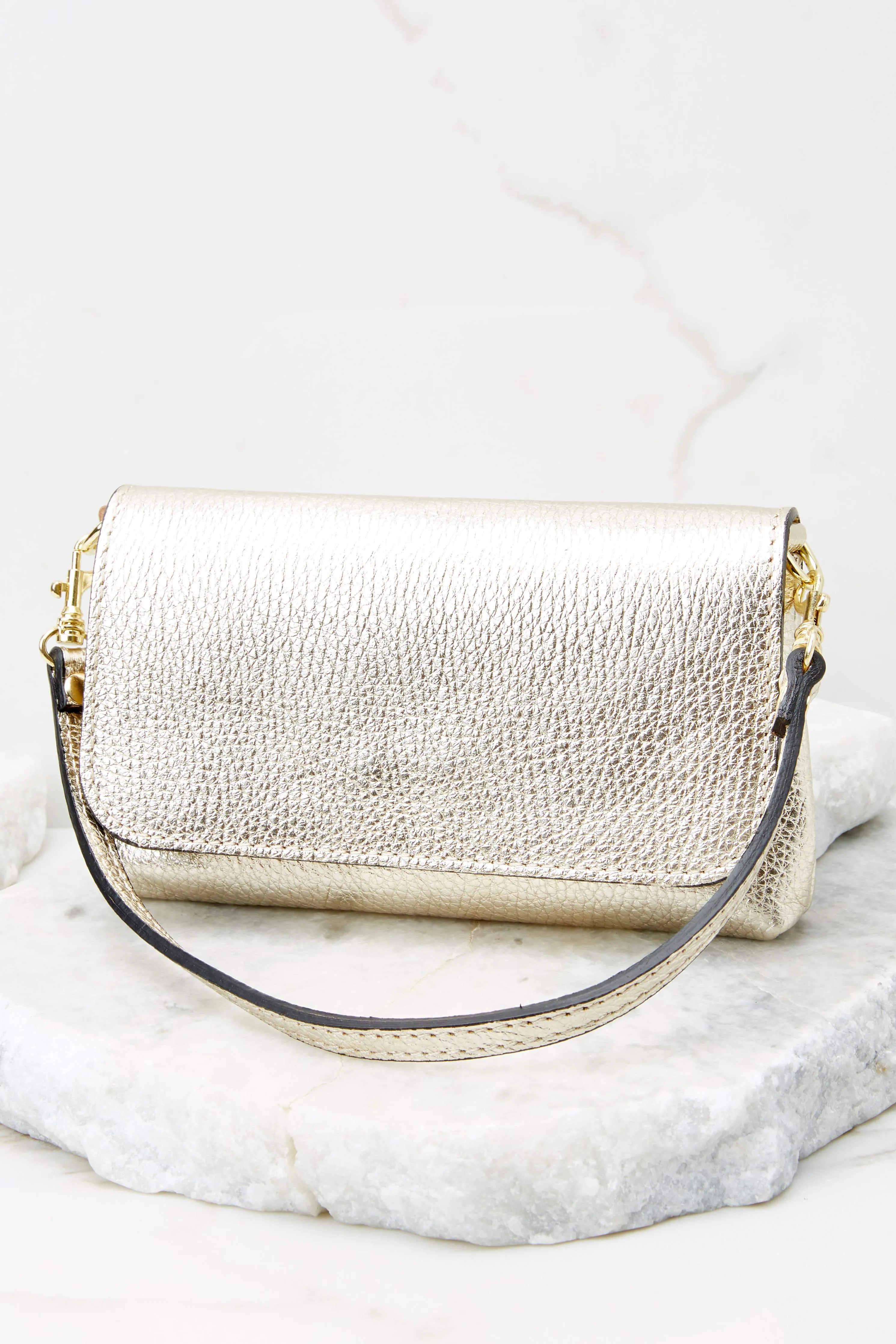 Little Lady Gold Leather Bag