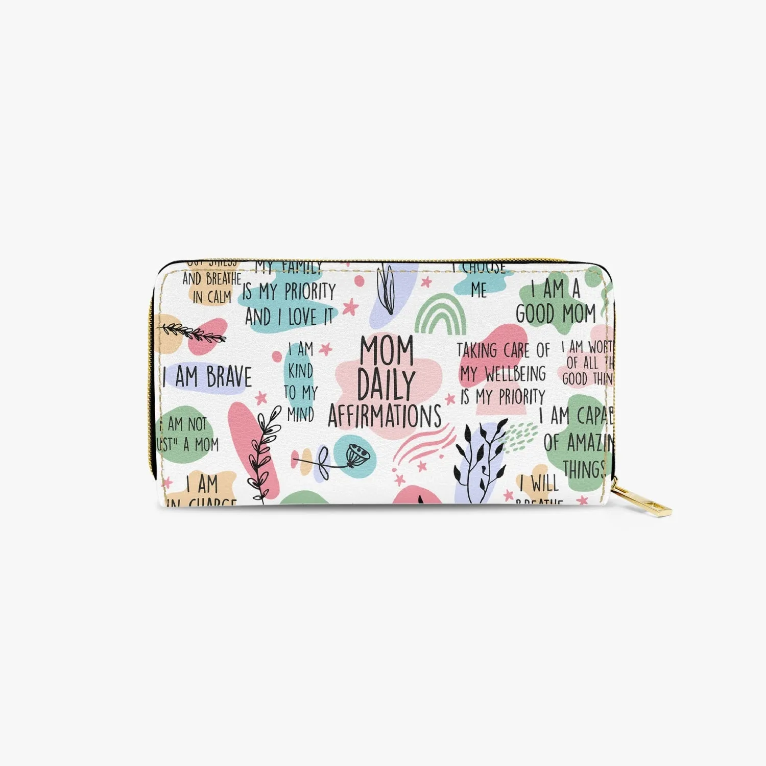 Long Type Zipper Purse - Affirmations - Mom