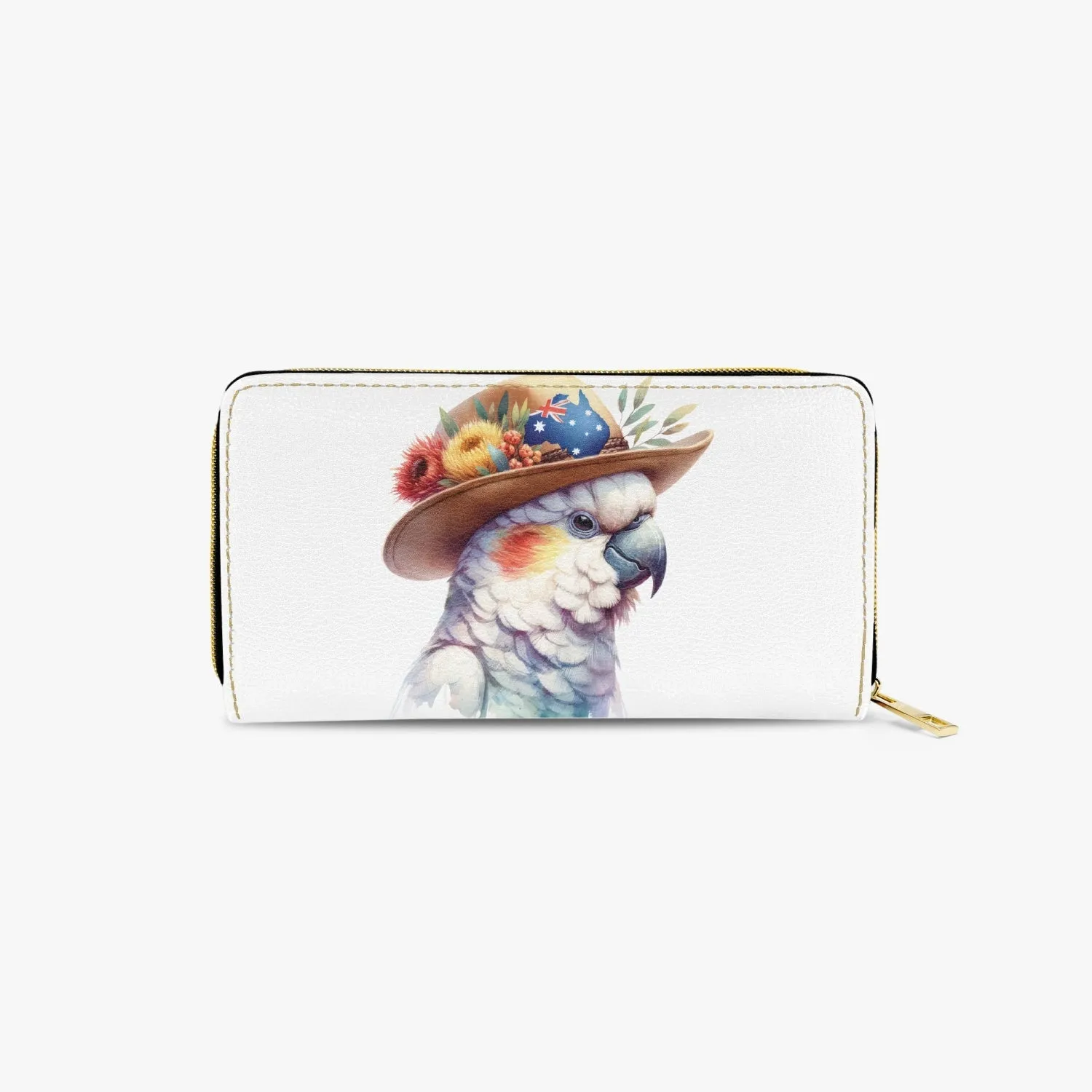 Long Type Zipper Purse, Cockatoo, awd-1338