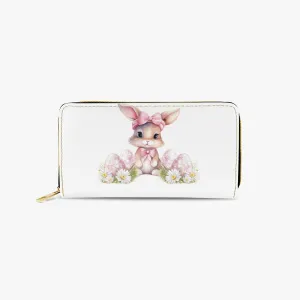 Long Type Zipper Purse, Easter, Rabbit, awd-1350