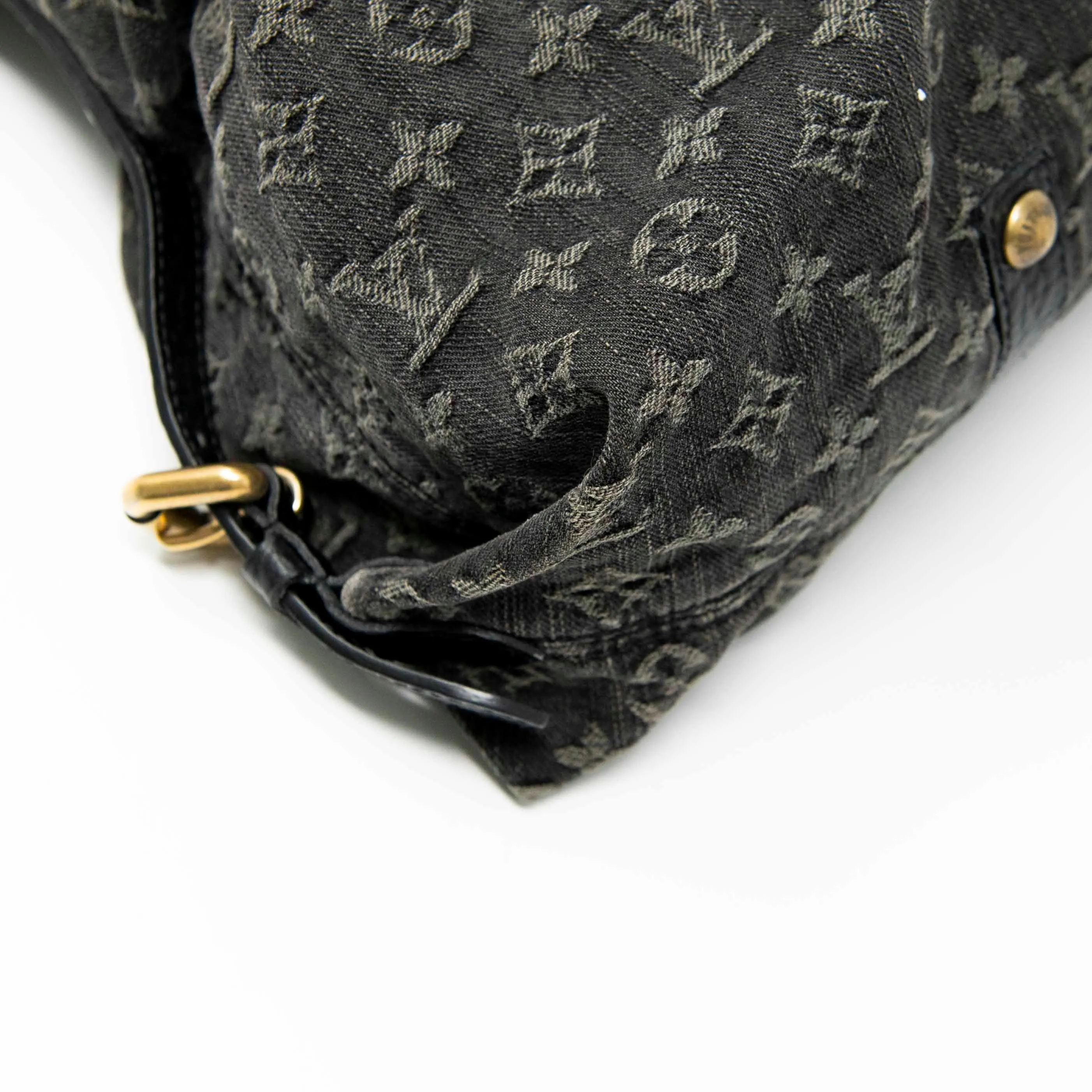 Louis Vuitton Black Monogram Denim Neo Cabby GM