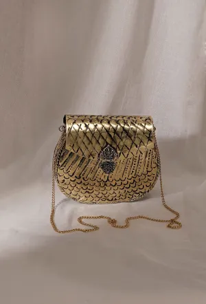 Mia Brass Metal Purse