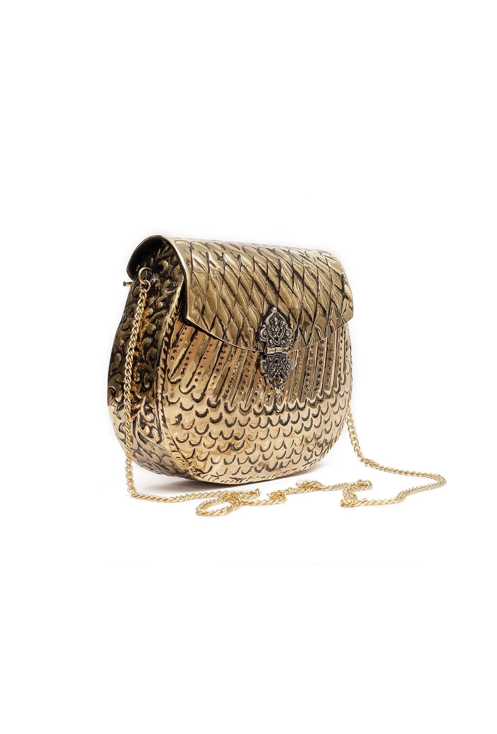 Mia Brass Metal Purse