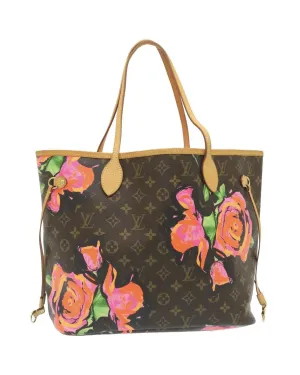 Monogram Rose Neverfull MM Tote Bag