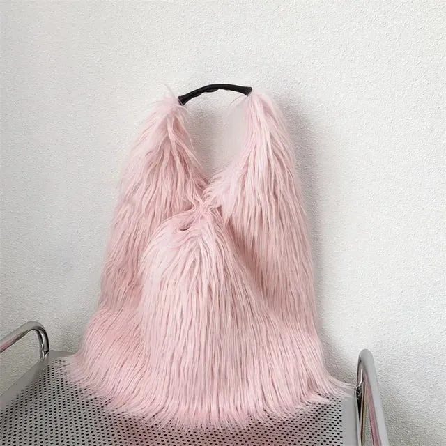 Pre Order:  Soft Faux Fur Tote Bag