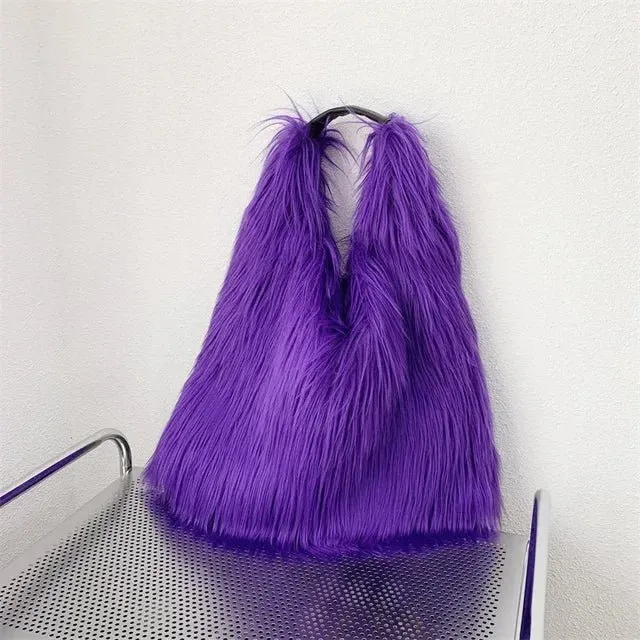 Pre Order:  Soft Faux Fur Tote Bag