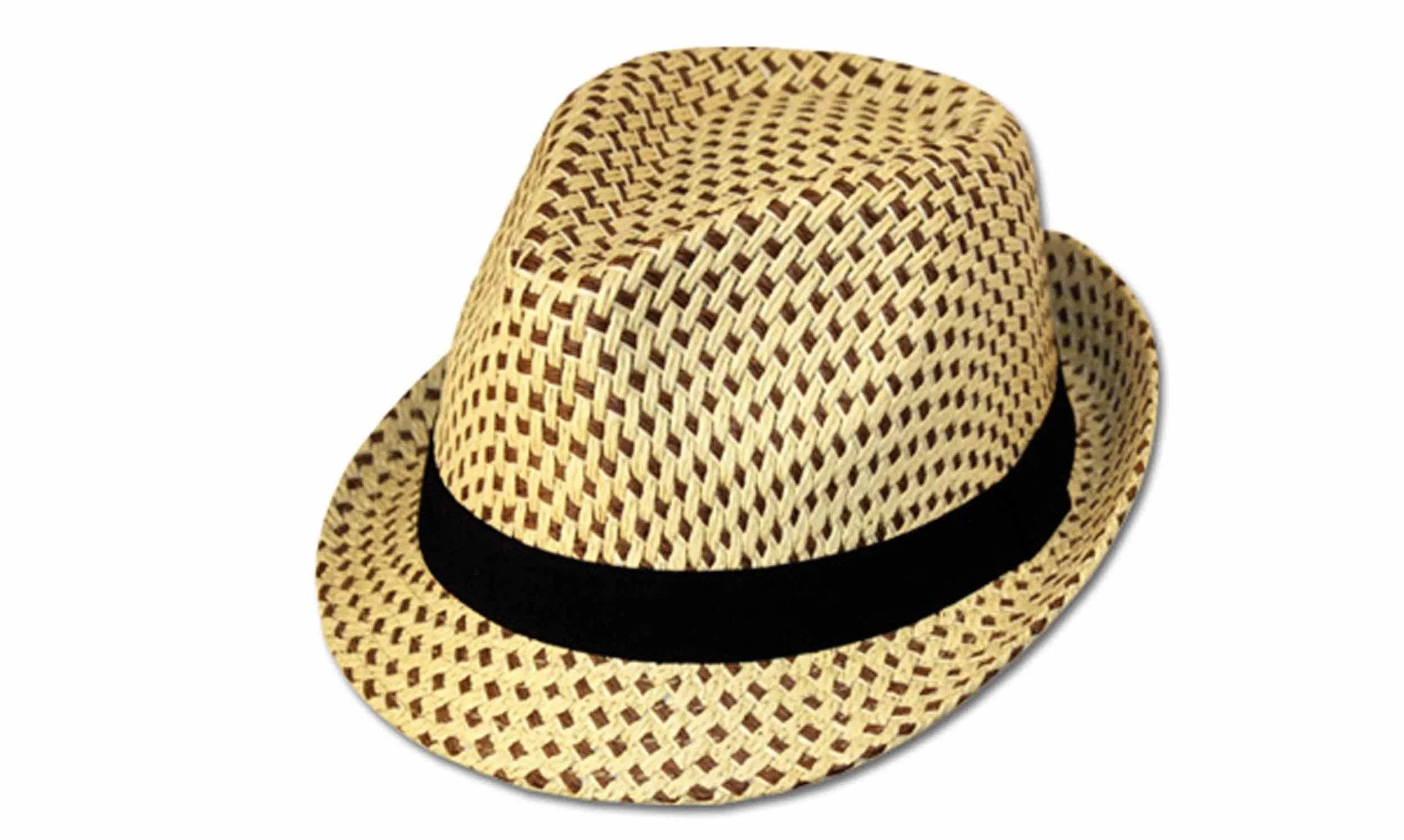 Sakkas Black Band Braided Straw Fedora