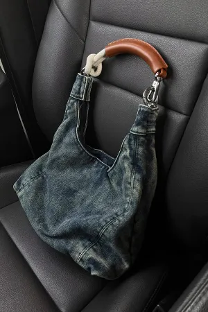 Stylish Distressed Denim Tote Bag