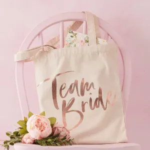 Team Bride Printed Tote Bag - Floral Hen Party