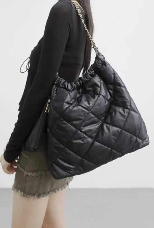 TG10557 Chrissy Puffer Quilted Hobo Tote