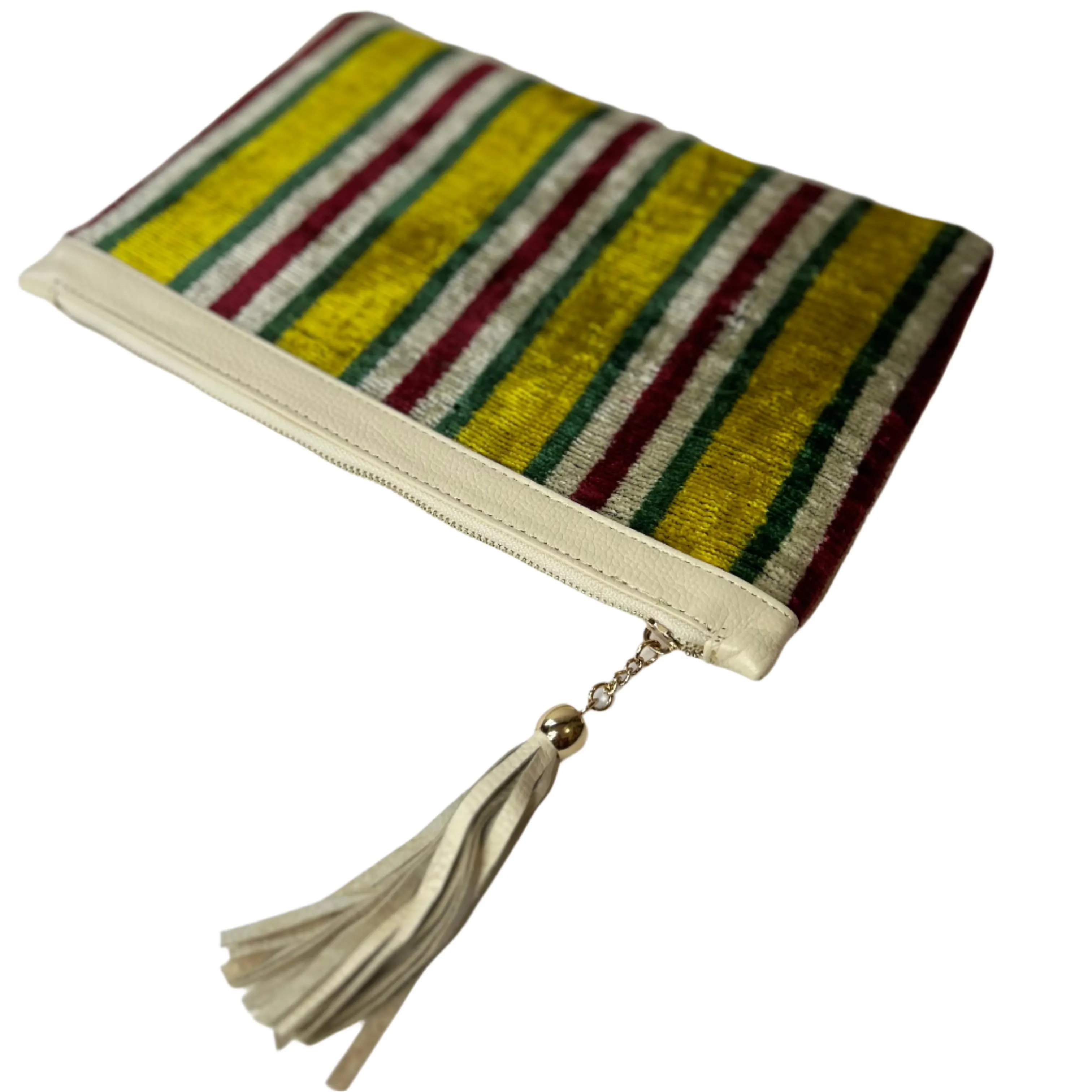 Velvet Stripe Clutch