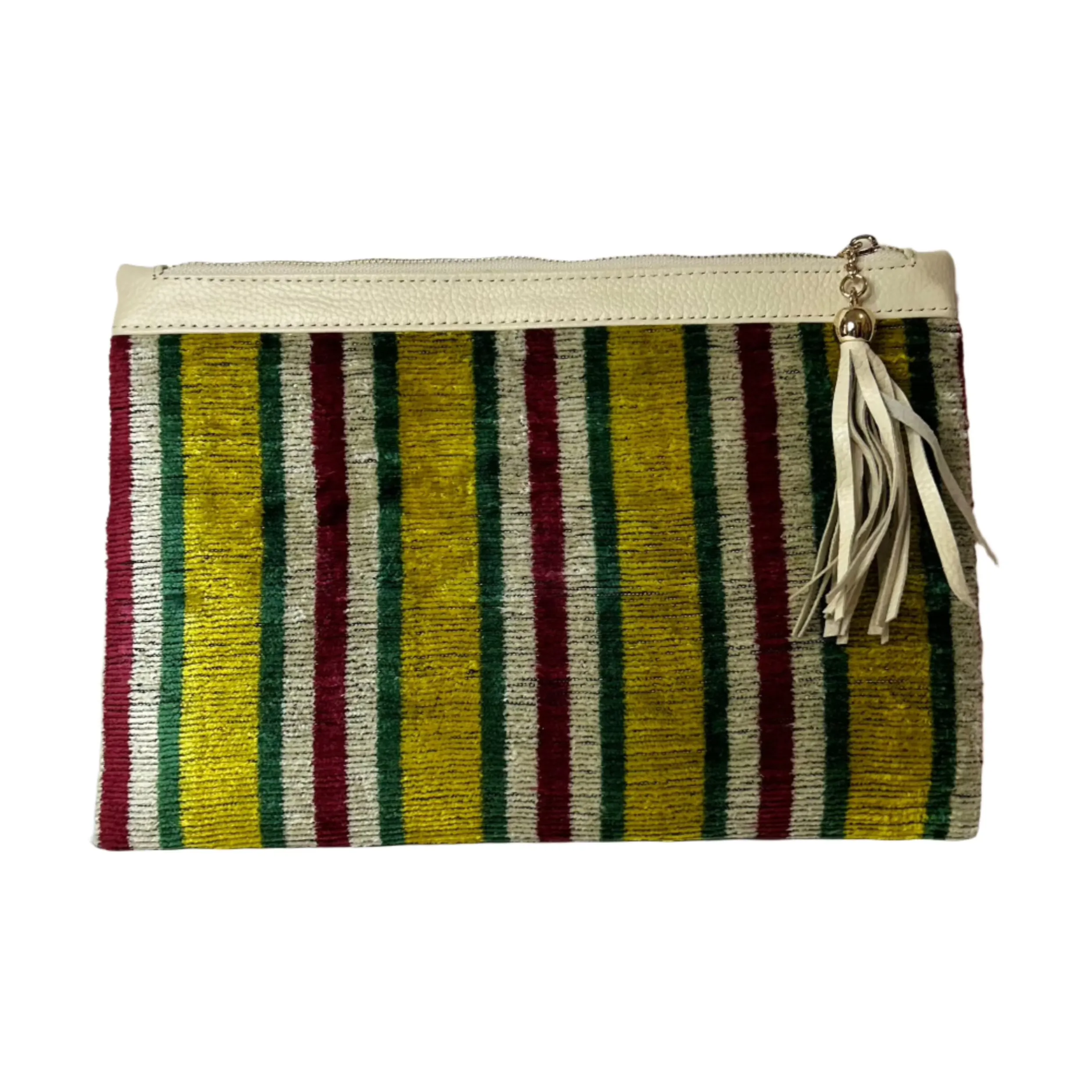 Velvet Stripe Clutch