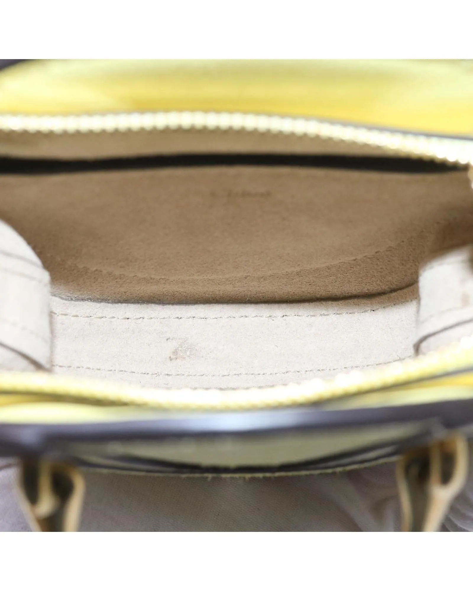 Yellow Suede Leather 2-Way Hand Bag